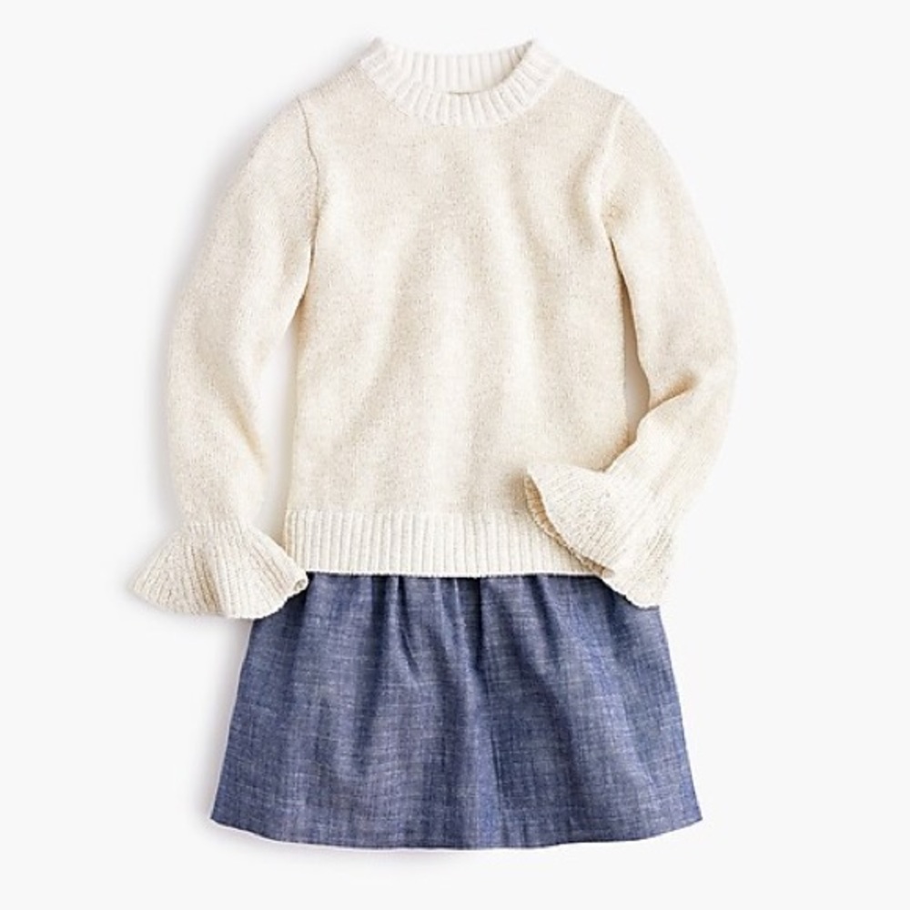 •sold• crewcuts sweater & chambray dress